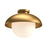 Rubio 12-in Aged Gold/opal Matte Glass 1 Light Flush Mount | FM522012AGOP