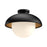 Rubio 11-in Matte Black/opal Matte Glass 1 Light Flush Mount | FM522012MBOP