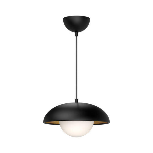 Rubio 11-in Matte Black/opal Matte Glass 1 Light Pendant | PD522011MBOP