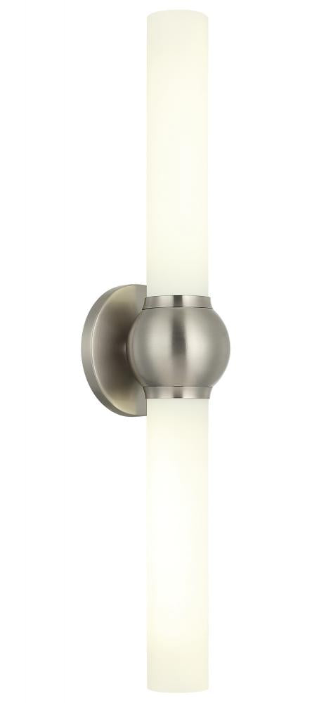 Matteo 2 LT 25"H "PIERCE" BRUSHED NICKEL WALL Sconce