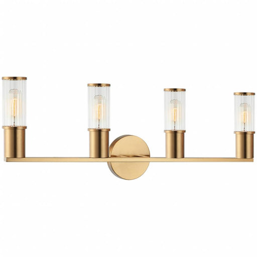 Matteo 4 LT W25.8" X H9.5" "Klarice" Wall Sconce - AG - CLear Glass