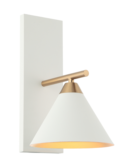 Matteo Bliss Aged Gold Brass + White Wall Sconce