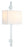 Matteo 2 LT 10"W "BADGLEY" W WHITE FABRIC SHADE CHROME WALL Sconce E12 LED 10W