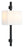 Matteo 2 LT 10"W "BADGLEY" W WHITE FABRIC SHADE MATTE BLACK WALL Sconce E12 LED 10W