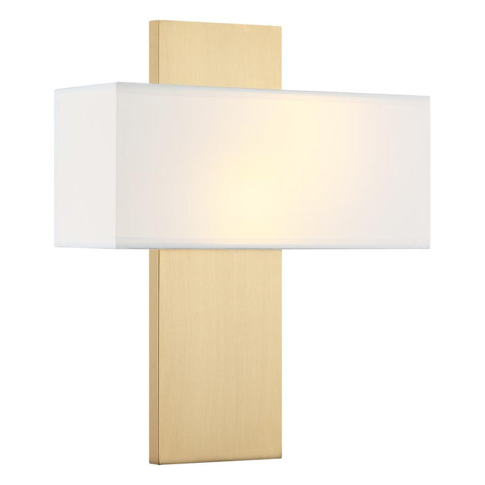 Matteo 2 LT 11"W "STAFFORD" AGED GOLD WALL Sconce / FABRIC SHADE G9 10W LED