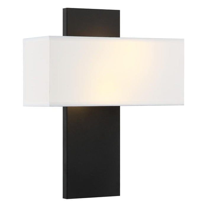 Matteo 2 LT 11"W "STAFFORD" MATTE BLACK WALL Sconce / FABRIC SHADE E12 10W LED