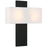 Matteo 2 LT 14"W "STAFFORD" MATTE BLACK WALL Sconce / FABRIC SHADE E12 10W LED