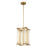 Alora Sabre 11-in Ribbed Glass/Vintage Brass LED Pendant