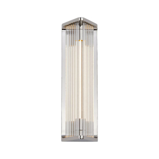 Alora Sabre 12-in Polished Nickel/Ribbed Glass LED Wall/Vanity