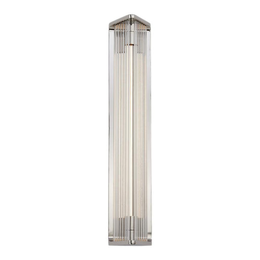 Sabre 23-in Polished Nickel/ribbed Glass Led Wall/vanity | WV339123PNCR