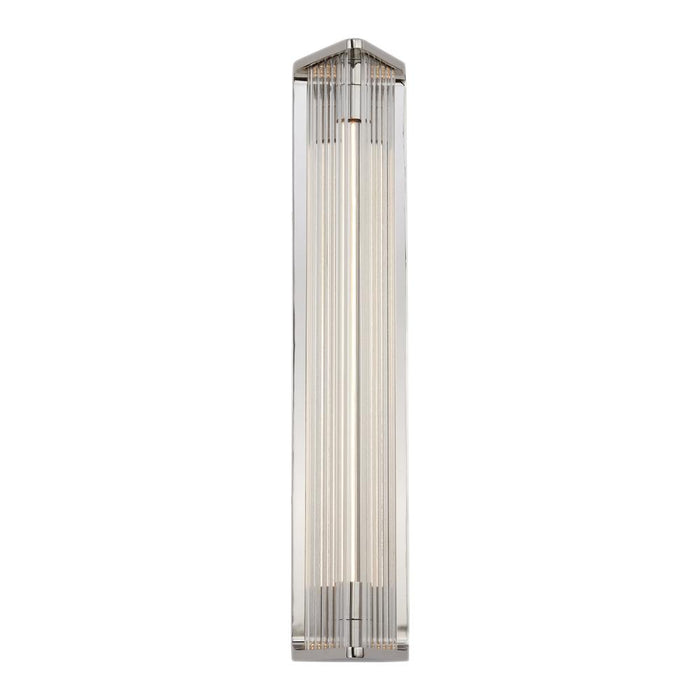 Sabre 23-in Polished Nickel/ribbed Glass Led Wall/vanity | WV339123PNCR