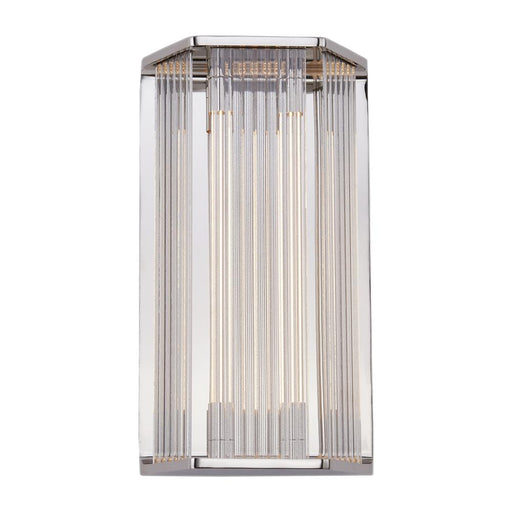 Alora Sabre 16-in Polished Nickel/Ribbed Glass LED Wall/Vanity