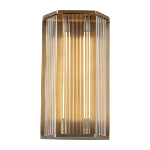 Sabre 16-in Ribbed Glass/vintage Brass Led Wall/vanity | WV339216VBCR