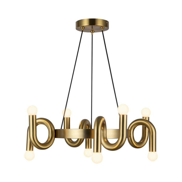 Alora Sadie 23-in Brushed Gold Socket Chandelier