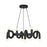 Alora Sadie 23-in Matte Black Socket Chandelier