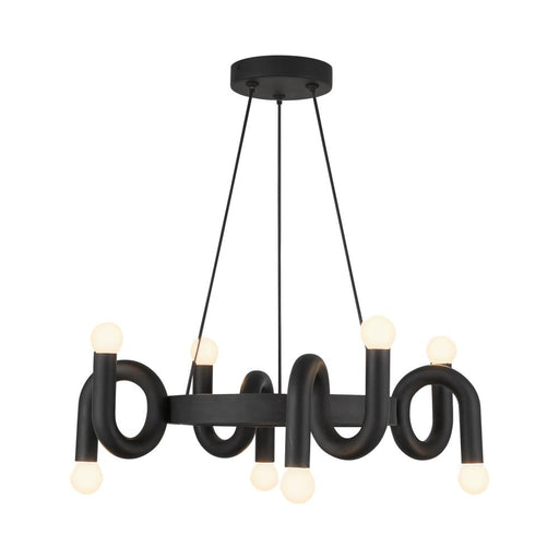 Alora Sadie 23-in Matte Black Socket Chandelier