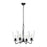 Salem 23-in Clear Glass/matte Black 4 Lights Chandeliers | CH570423MBCL