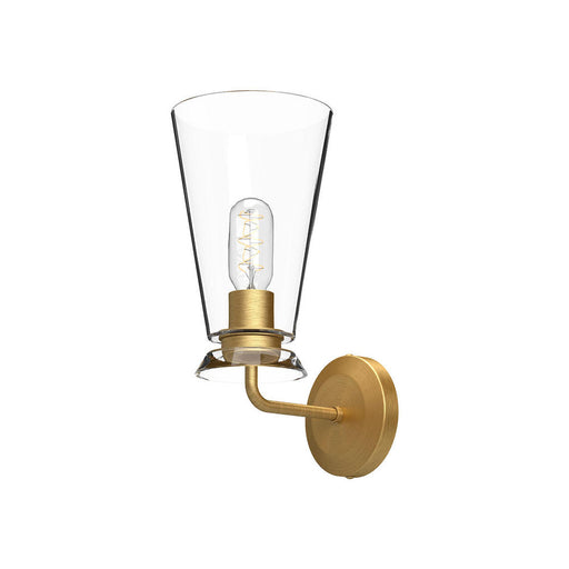 Alora Salem 6-in Brushed Gold/Clear Glass 1 Light Wall/Vanity