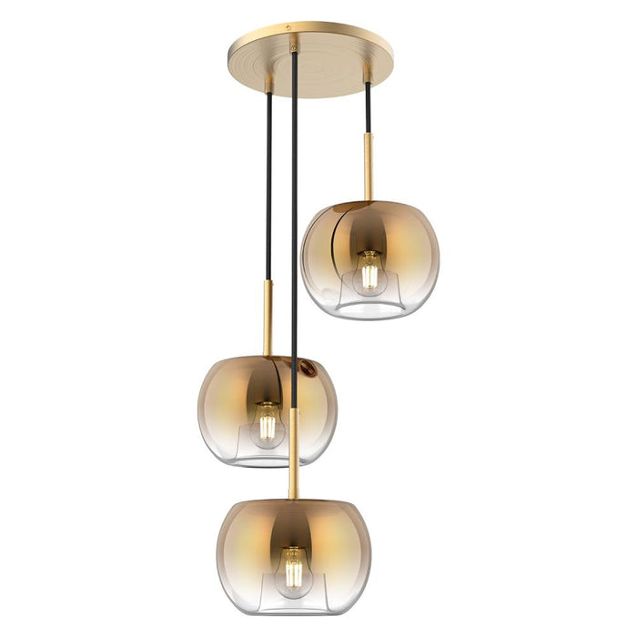 Samar 14-in Brushed Gold/copper 3 Lights Chandeliers | CH57514-BG/CP