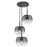 Samar 14-in Black/smoked 3 Lights Chandeliers | CH57514-BK/SM