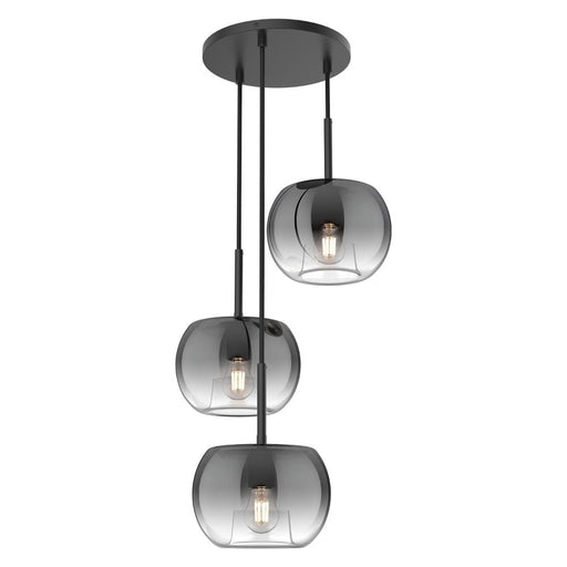 Samar 14-in Black/smoked 3 Lights Chandeliers | CH57514-BK/SM