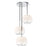 Samar 14-in Chrome/opal Glass 3 Lights Chandeliers | CH57514-CH/OP