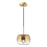 Kuzco Lighting Inc Samar 8-in Brushed Gold/Copper 1 Light Pendant