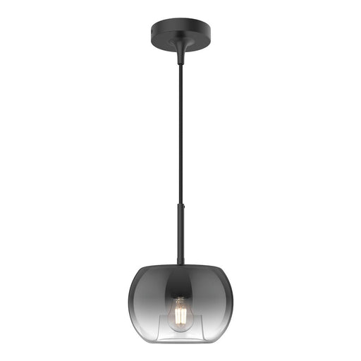 Samar 8-in Black/smoked 1 Light Pendant | PD57508-BK/SM