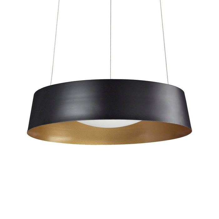 Sampson 16-in Black Led Pendant | 401207BK-LED