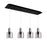 Samson 28-in Black/smoked Glass 4-light Multi Pendant | MP12506BKSM-04