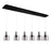 Samson 42-in Black/smoked Glass 6-light Multi Pendant | MP12506BKSM-06