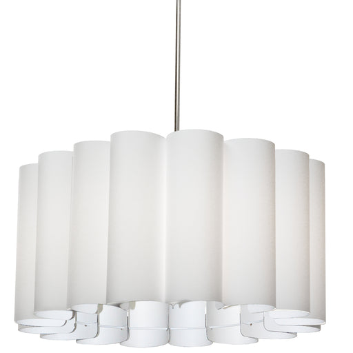  4 Light  Sandra Pendant, Jtone White, Polished Chrome | SAN244-PC-790