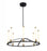 Artcraft Infiniti Collection 8-Light Integrated LED Chandelier, Matte Black & Brass