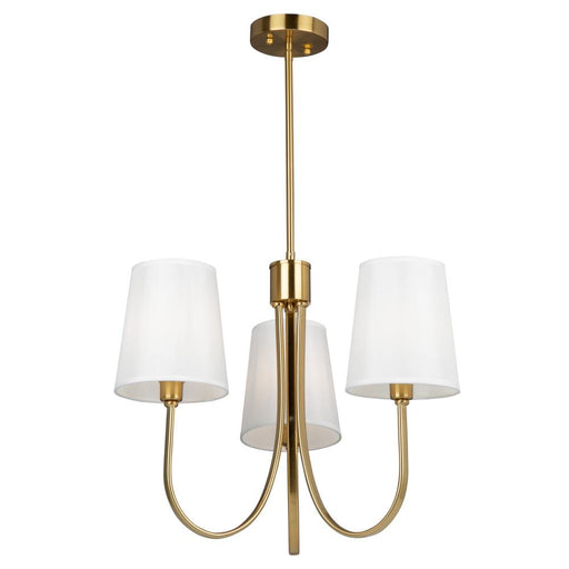 Rhythm 3 Light Chandelier Brushed Gold | SC13333BG