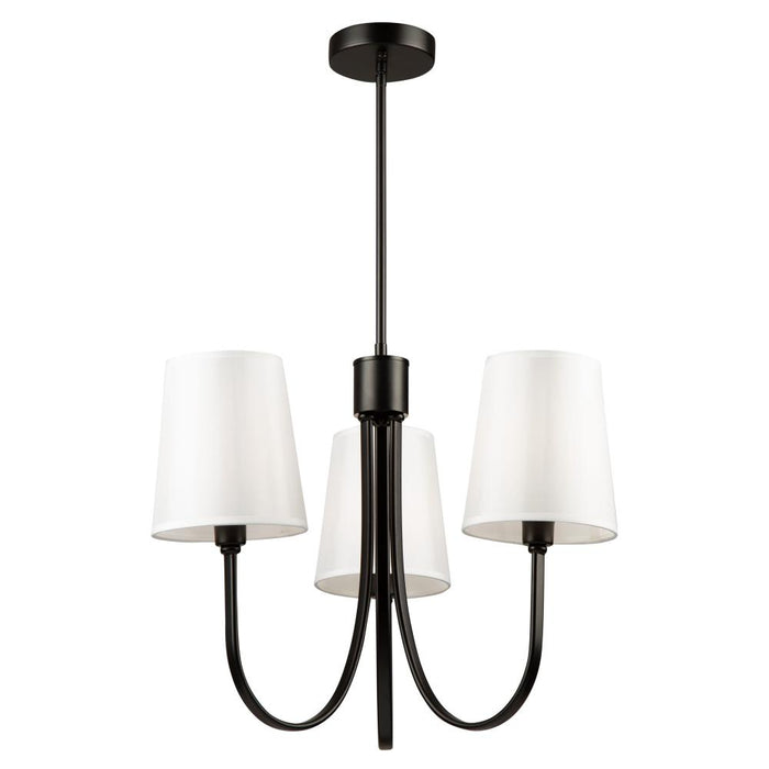 Artcraft Rhythm 3 Light Chandelier Black