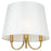 Rhythm 3 Light Semi- Flush Mount Brushed Gold | SC13334BG