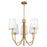 Rhythm 5 Light Chandelier Brushed Gold | SC13335BG