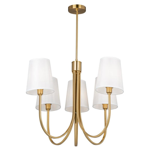 Rhythm 5 Light Chandelier Brushed Gold | SC13335BG