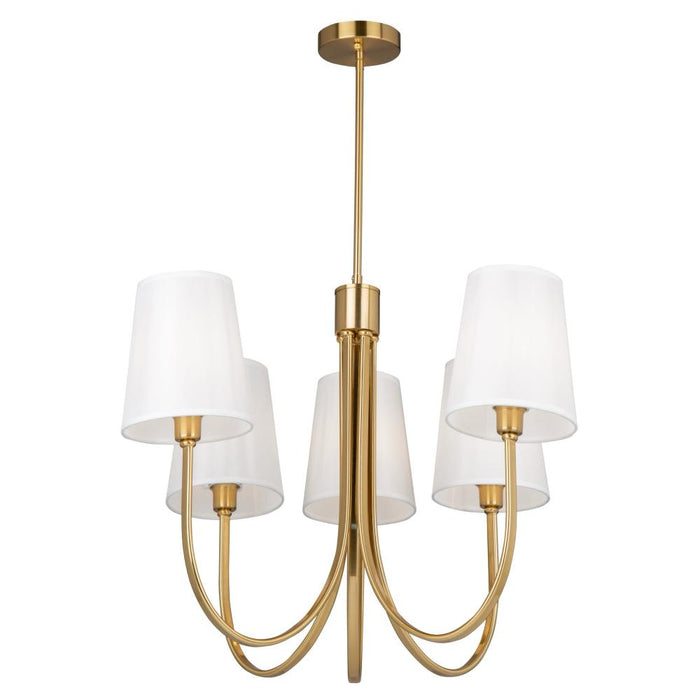Rhythm 5 Light Chandelier Brushed Gold | SC13335BG