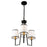 Artcraft Coco 3 Light Chandelier Black and Gold