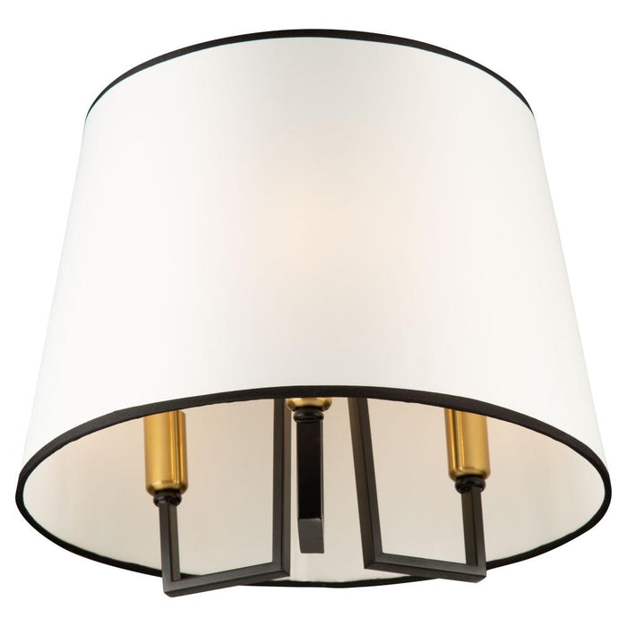 Artcraft Coco 3 Light Semi-Flush Mount Black and Gold