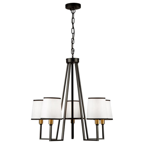 Artcraft Coco 5 Light Chandelier Black and Gold