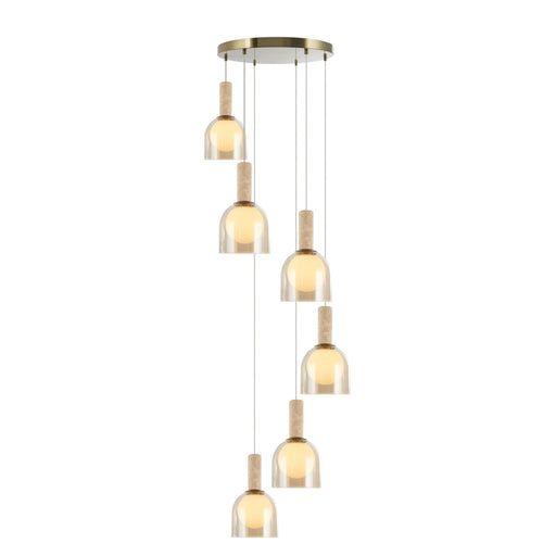 Juna Collection 6 Light  Pendant | SC13386BR
