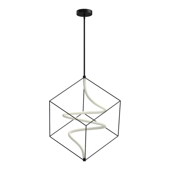 Script 26-in Black Led Pendant | PD29226-BK-UNV
