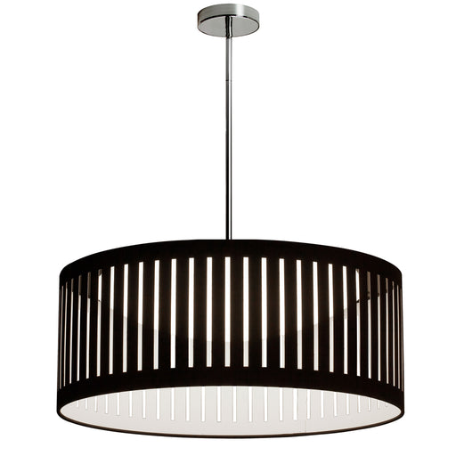 22w Slit Drum Pendant, Black Shade | SDLED-20P-BK