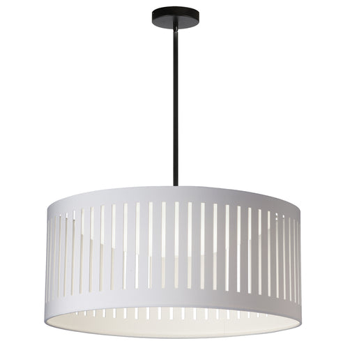 22w Slit Drum Pendant, Mb With Wh Shade | SDLED-20P-MB-WH