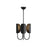 Seno 15-in Matte Black 3 Lights Chandeliers | CH450715MB