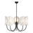 Seno 32-in Matte Black/white Cotton Fabric 5 Lights Chandeliers | CH450732MBCW