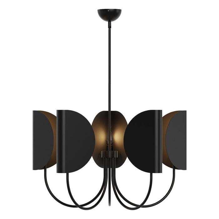 Alora Seno 32-in Matte Black 5 Lights Chandeliers