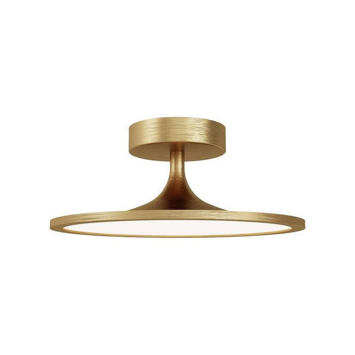 Issa 12-in Brushed Gold Led Semi Flush Mount | SF418012BG-UNV